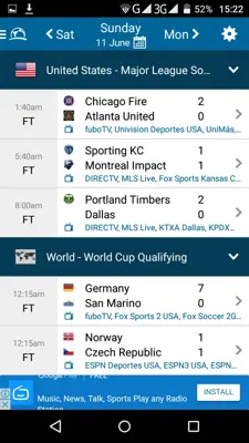 Soccer TV Live android App screenshot 0