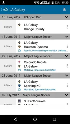 Soccer TV Live android App screenshot 3